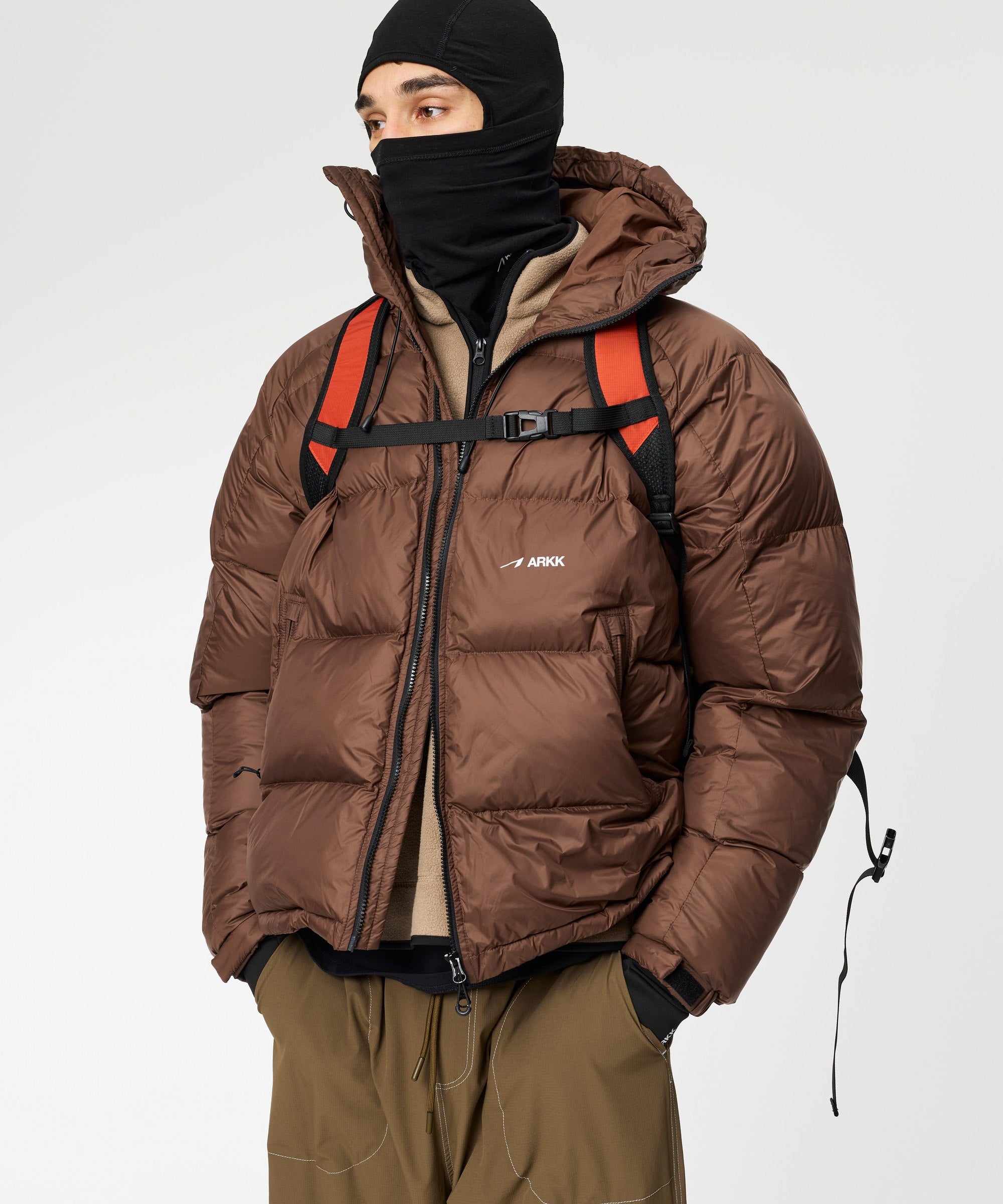 ARKK Apparel ARKK Logo Puffer Jacket | Brown Jacket